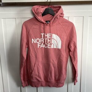 The North Face Blush Pink Oversized Pullover Hoodie Kangaroo Pocket Size XS